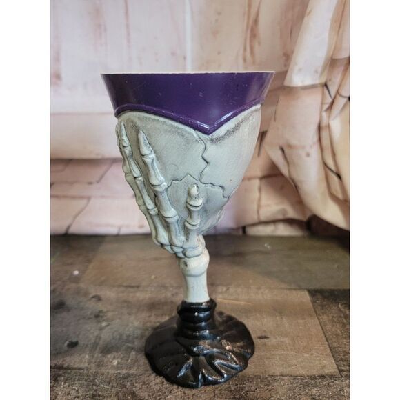 Skull face goblet cup Halloween decor skeleton - Picture 3 of 5